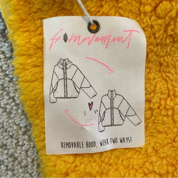 Free People Adventure Awaits Fleece Jacket Small Orangeade NWT - Picture 8 of 10